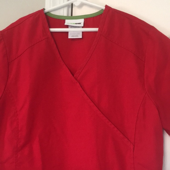 •ScrubStar Women’s Red Scrub Top• - Picture 2 of 6